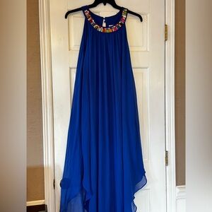 Elegant Royal Blue Women’s Midi Dress